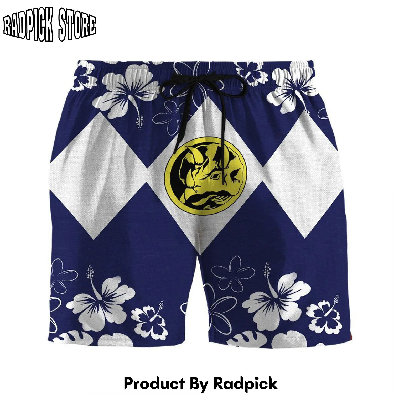 Radpick 3d mighty morphin power ranger blue beach short rp631353